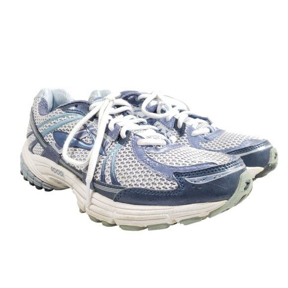 Brooks GTS-12 Womens Size 10.5 Narrow 2A Running Shoes Blue & White Mesh Lace-Up - Picture 1 of 9
